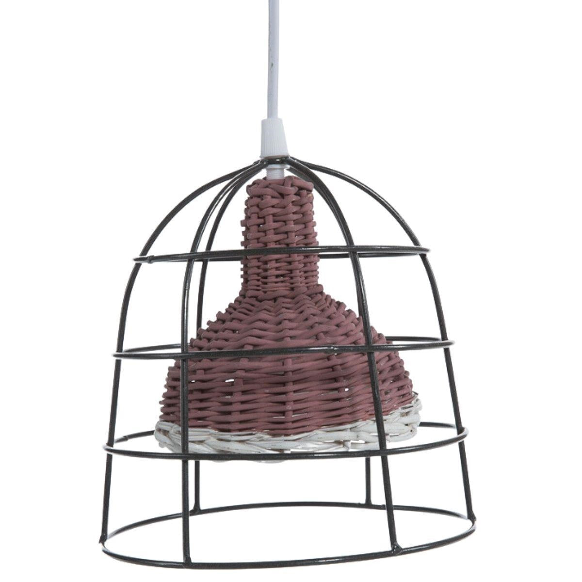 Lampadario in midollo marrone Ø18 - Milano 7 Arte e Design