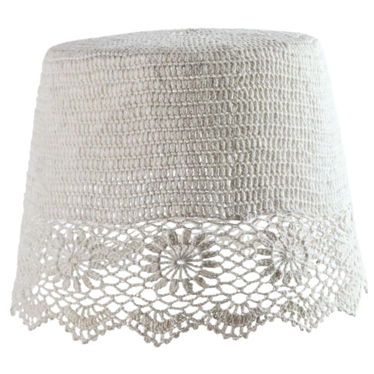 Lampadario in cotone bianco Ø40X30 - Milano 7 Arte e Design