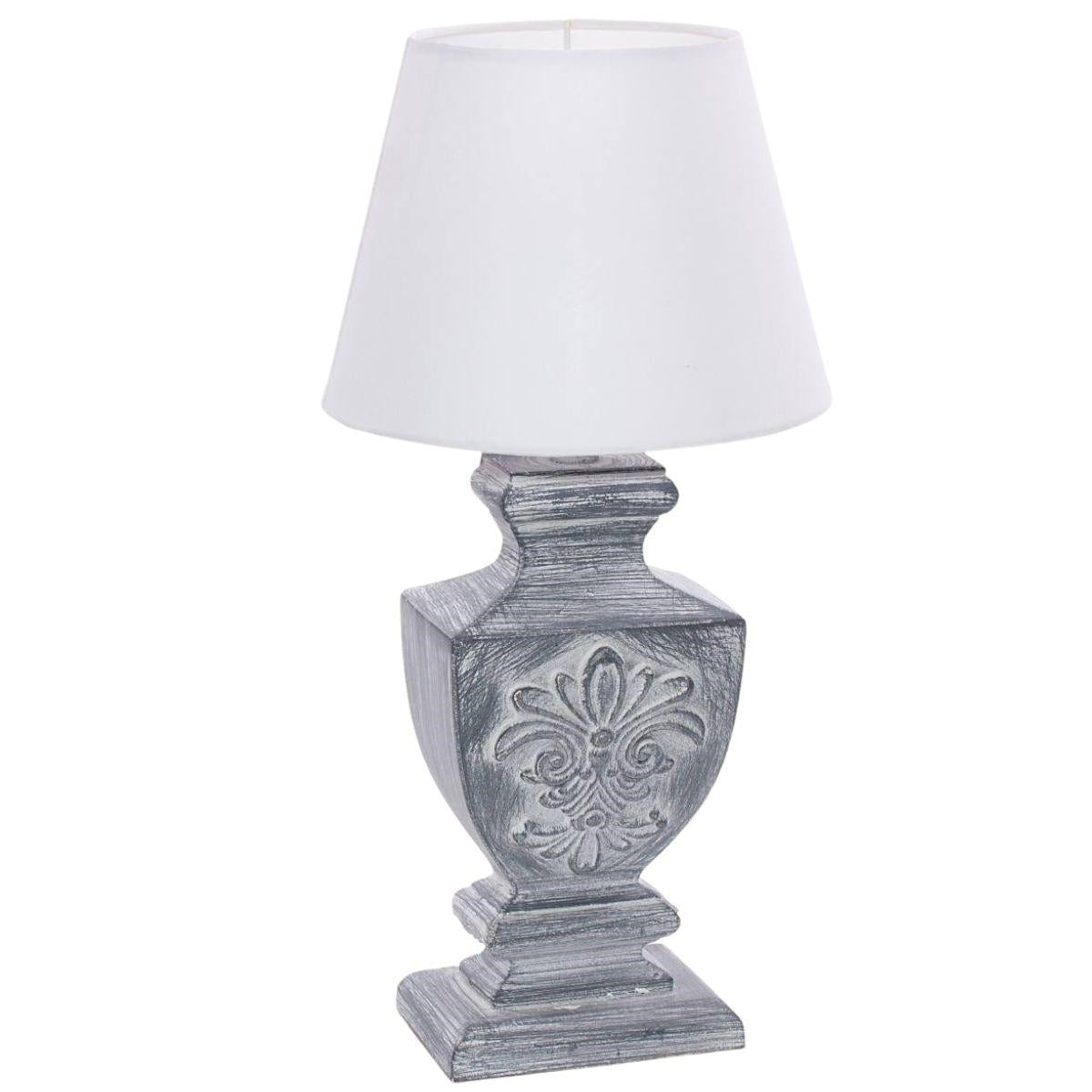 Lampada in mdf grigio 15X11H40 - Milano 7 Arte e Design