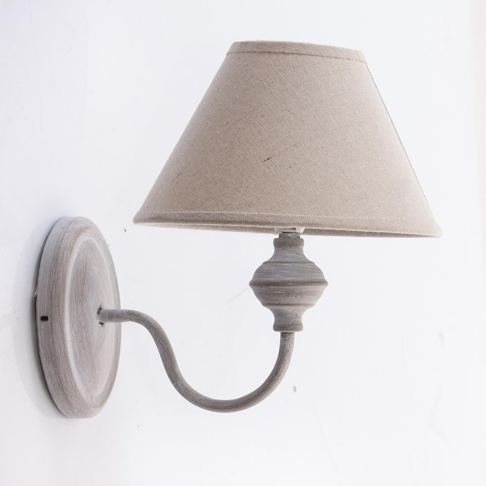 Applique con paralume ecrù 27X20H23,5