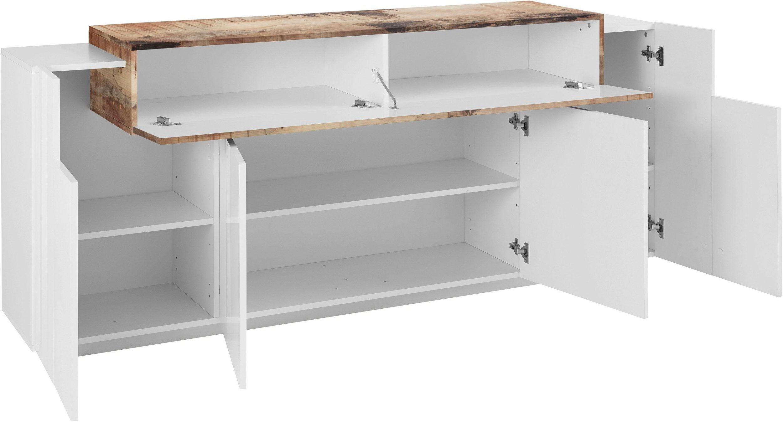 Credenza CORO 200 cm 4 ante battenti + 1 anta a ribalta - Milano 7 Arte e Design