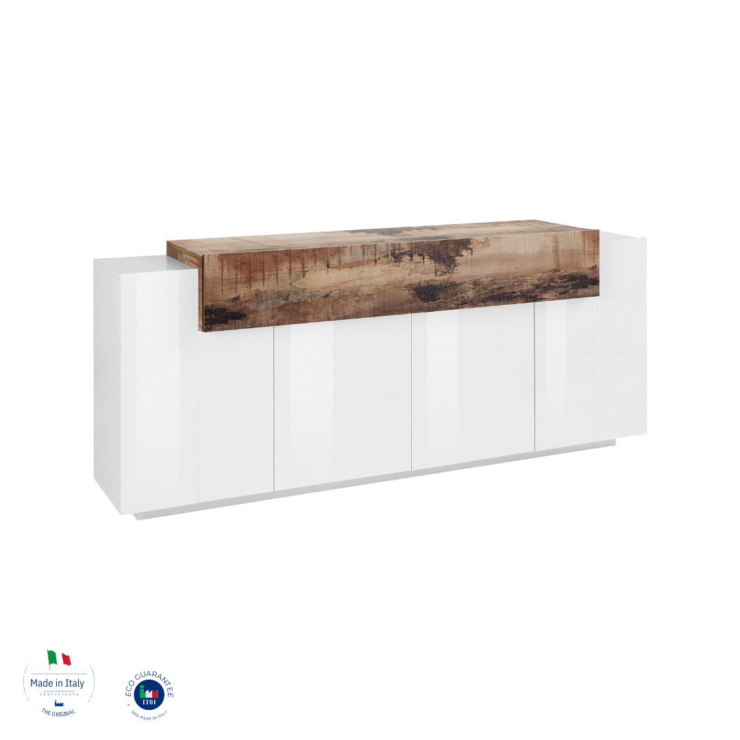 Credenza CORO 200 cm 4 ante battenti + 1 anta a ribalta - Milano 7 Arte e Design