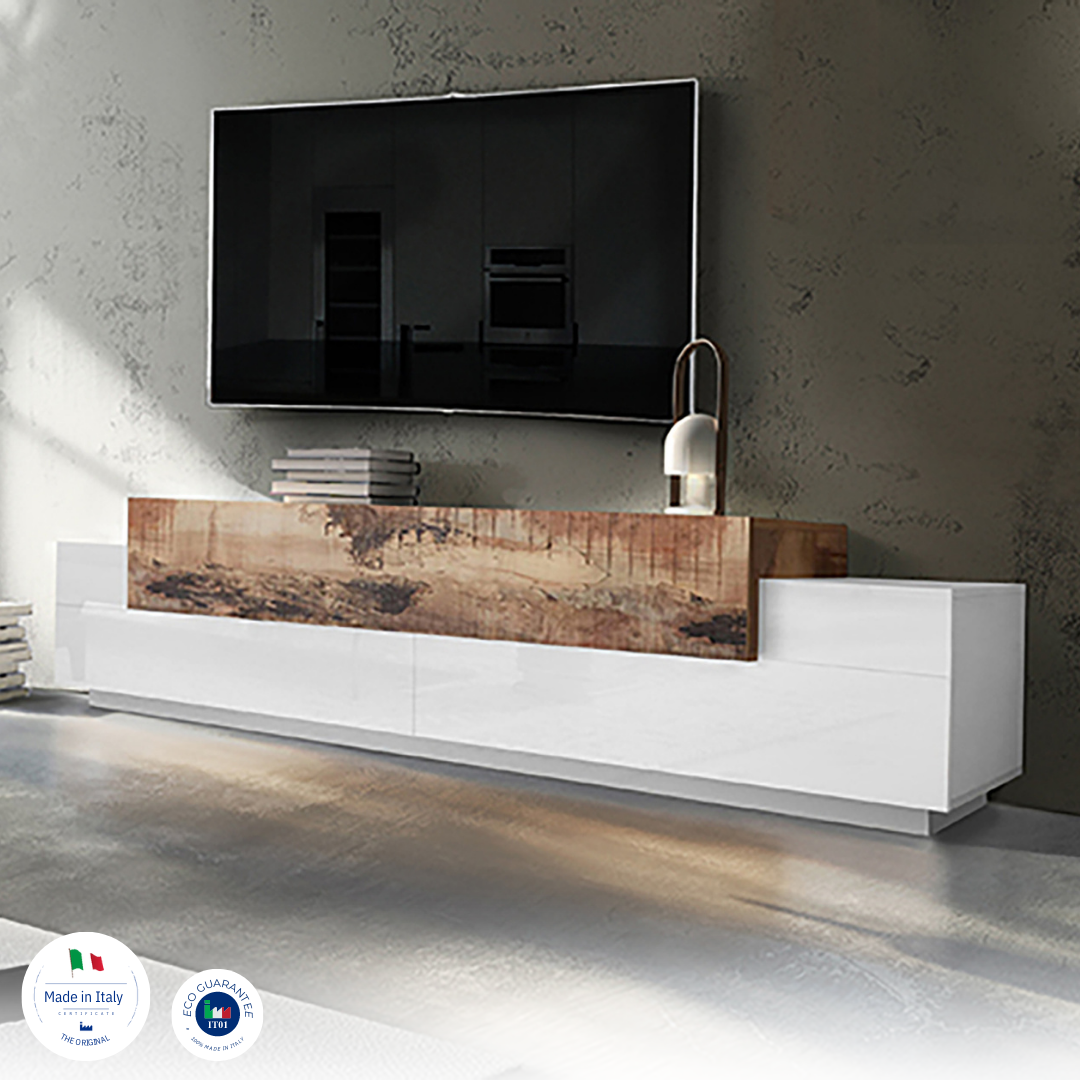 Porta tv CORO 240 cm 3 ante a ribalta - Milano 7 Arte e Design