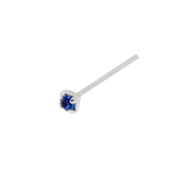 Piercing Naso Chiodino a Griffe con Cubic Zirconia Multicolor 1.6 mm in ARGENTO 925