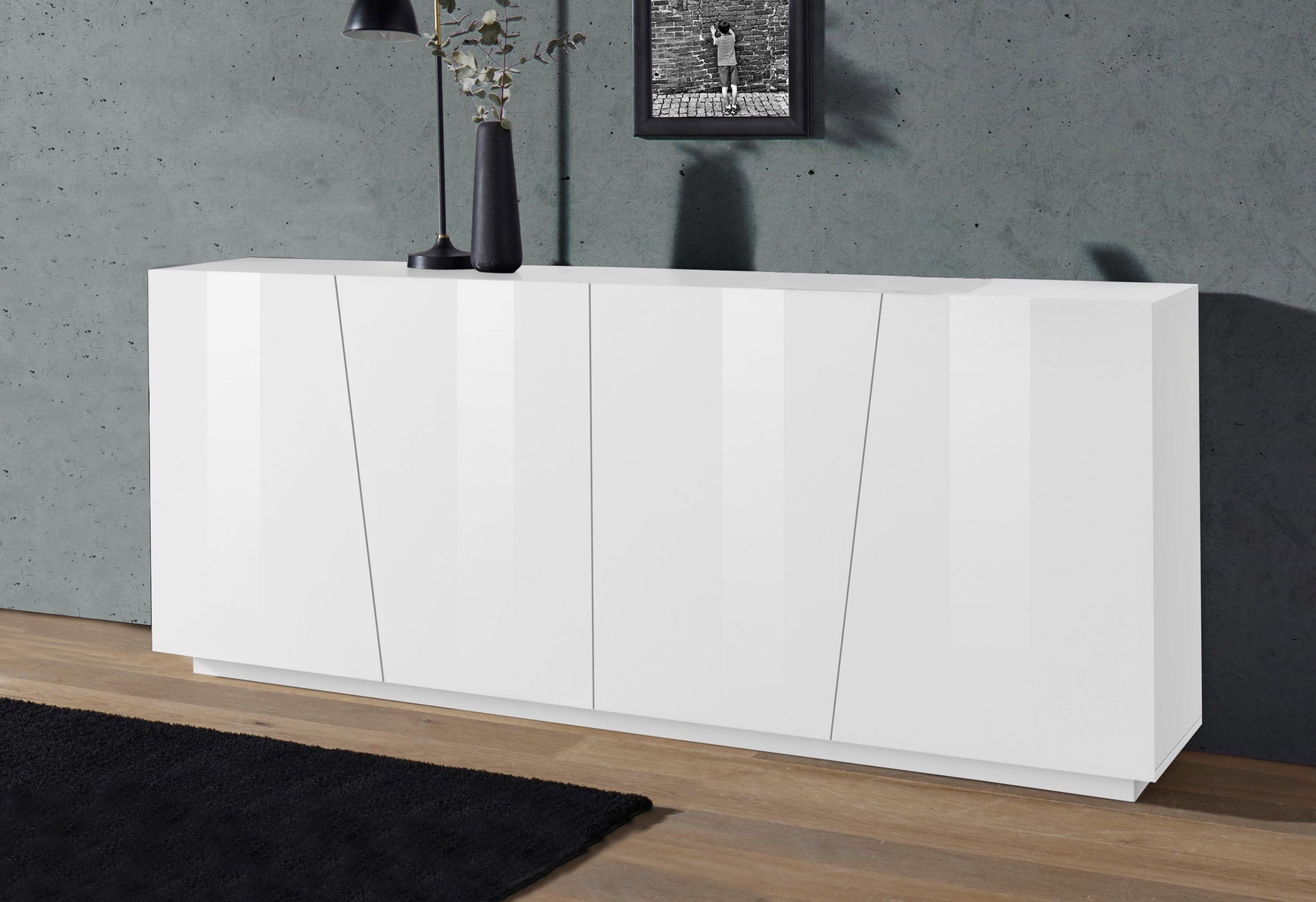 Credenza VEGA 200 cm 4 ante battenti