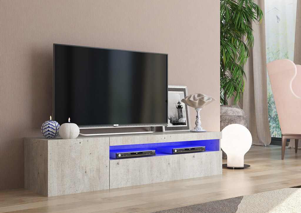 Porta tv DAIQUIRI 155 cm 1 anta battente + 1 anta a ribalta - Milano 7 Arte e Design