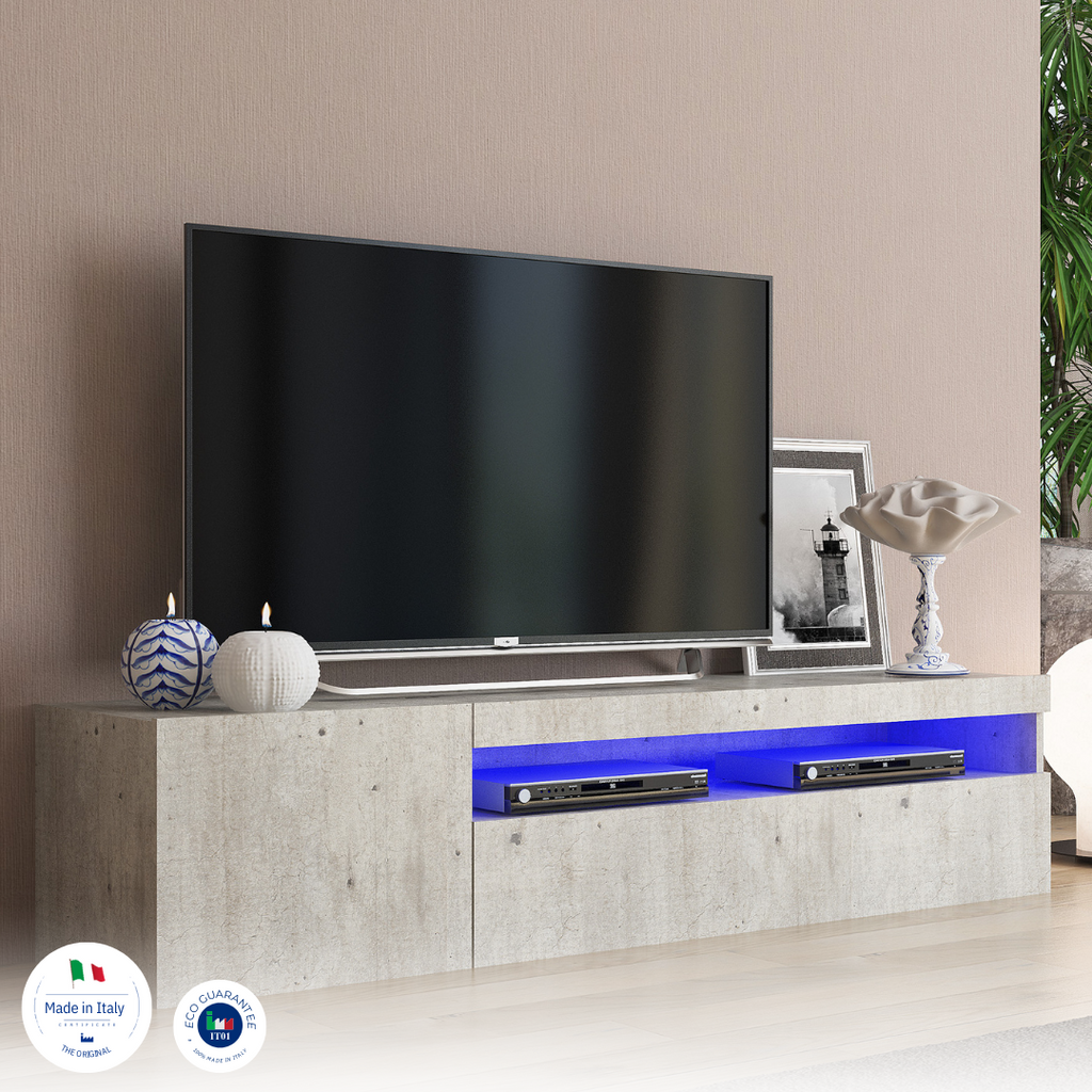 Porta tv DAIQUIRI 155 cm 1 anta battente + 1 anta a ribalta - Milano 7 Arte e Design