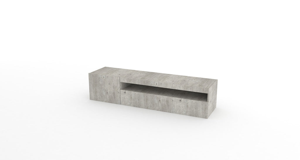 Porta tv DAIQUIRI 155 cm 1 anta battente + 1 anta a ribalta - Milano 7 Arte e Design