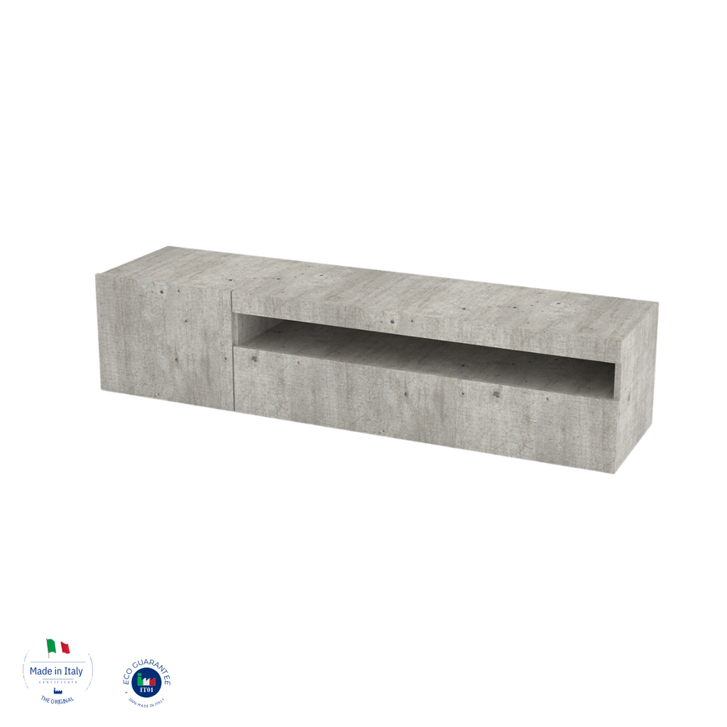 Porta tv DAIQUIRI 155 cm 1 anta battente + 1 anta a ribalta - Milano 7 Arte e Design