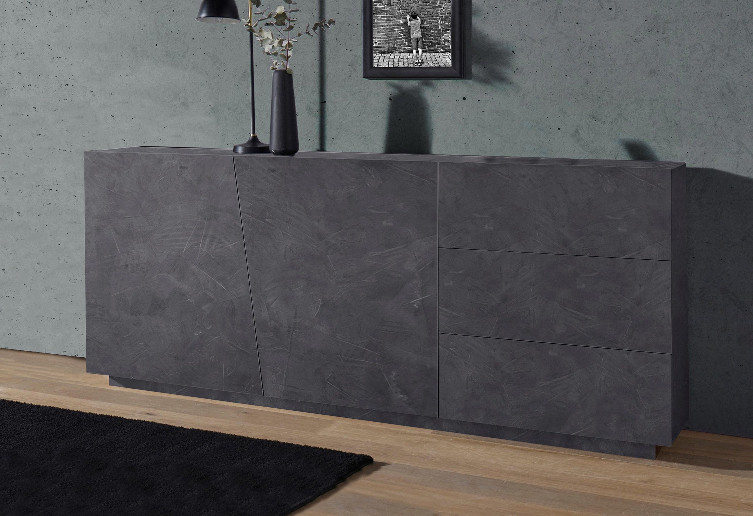 Credenza VEGA 180 cm 2 ante + 3 cassetti