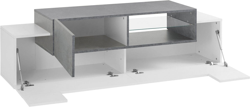 Porta tv NEW CORO 160 cm 1 anta battente + 2 ante a ribalta - Milano 7 Arte e Design
