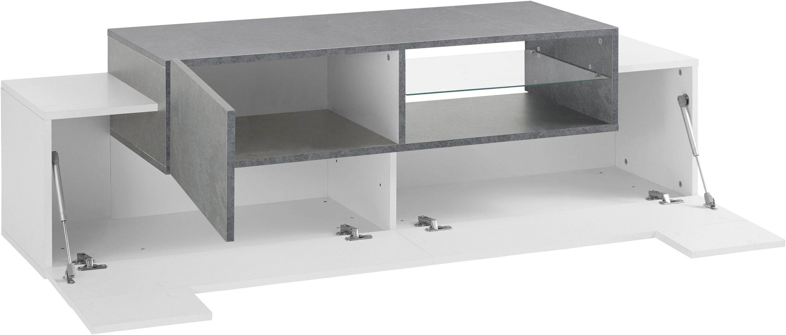 Porta tv NEW CORO 160 cm 1 anta battente + 2 ante a ribalta - Milano 7 Arte e Design