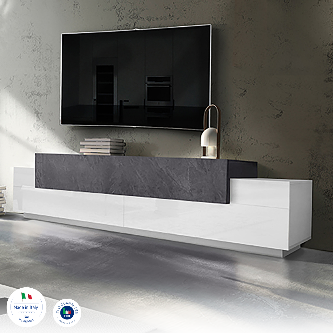 Porta tv CORO 240 cm 3 ante a ribalta - Milano 7 Arte e Design