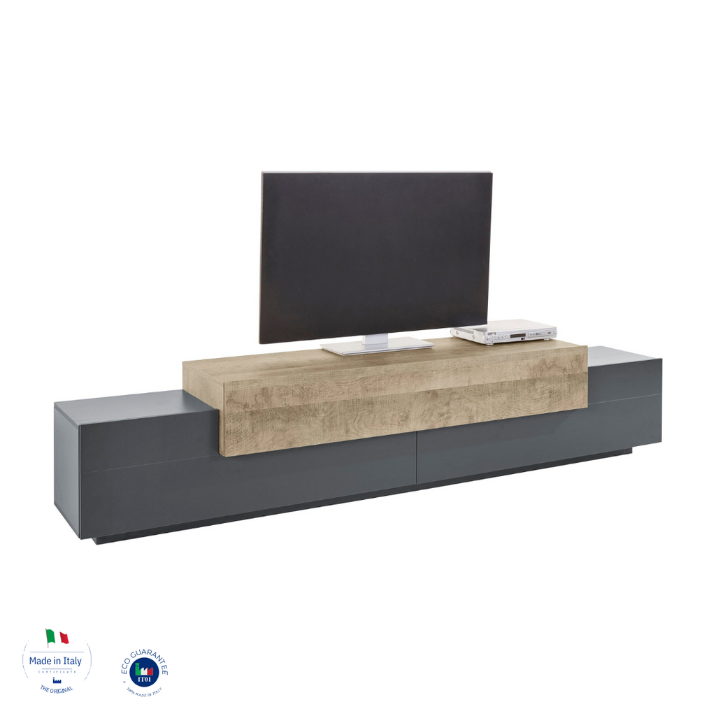 Porta tv CORO 240 cm 3 ante a ribalta - Milano 7 Arte e Design