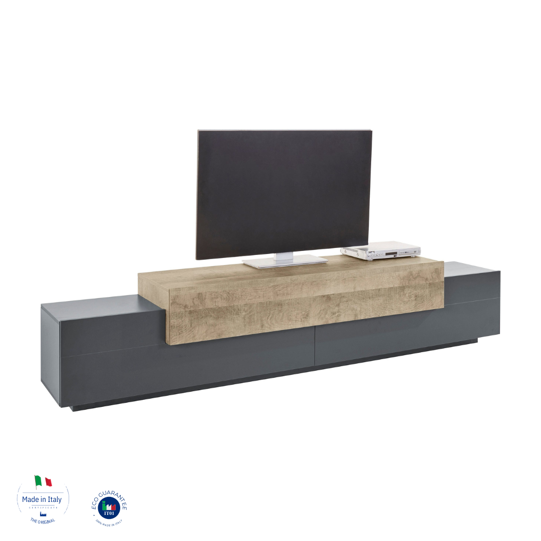Porta tv CORO 240 cm 3 ante a ribalta - Milano 7 Arte e Design