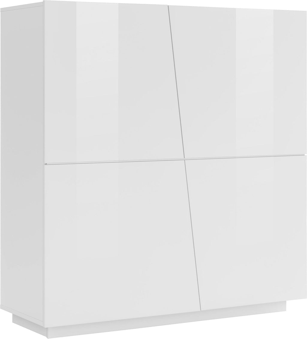 Credenza VEGA alta 120 cm 4 ante push-to-open - Milano 7 Arte e Design