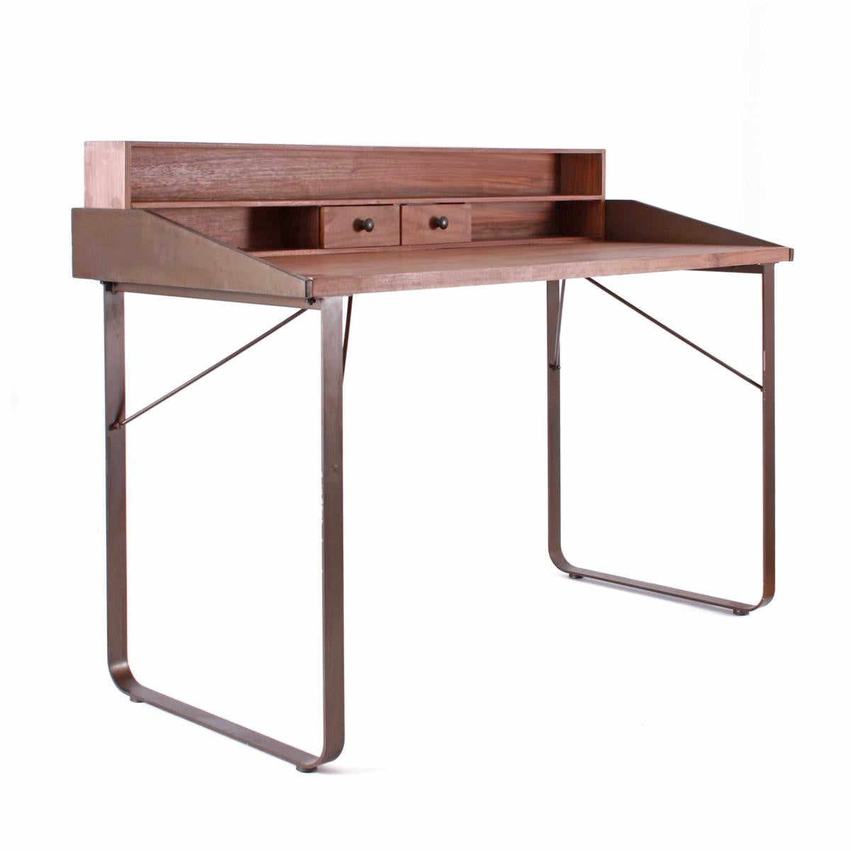 Scrivania in legno e ferro 130X60H95