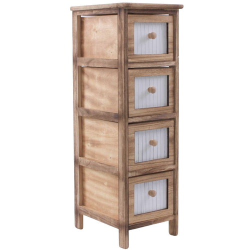 Cassettiera brunita in legno di abete 26x32H81