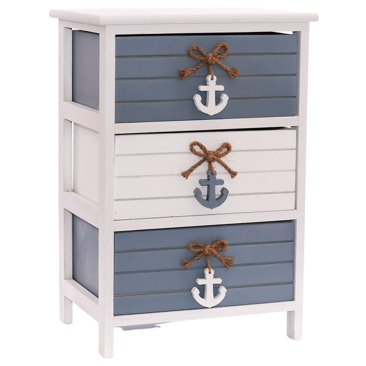 Cassettiera bicolore in abete 40X29H58