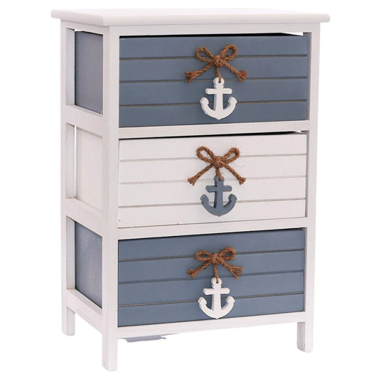 Cassettiera bicolore in abete 40X29H58