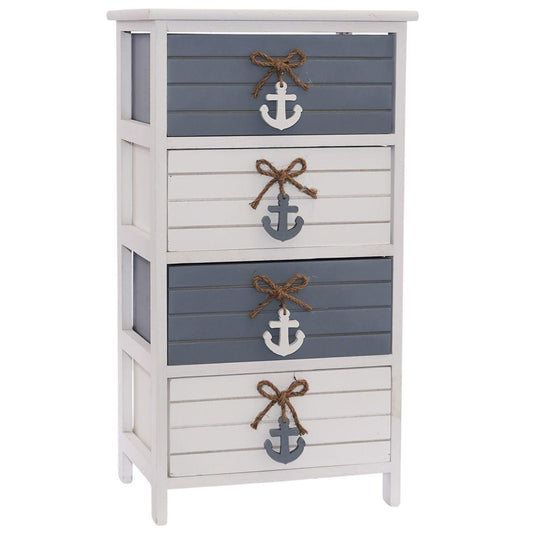 Cassettiera bicolore in abete 40X29H73