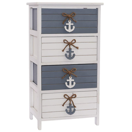 Cassettiera bicolore in abete 40X29H73 - Milano 7 Arte e Design
