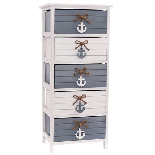 Cassettiera bicolore in abete 40X29H90