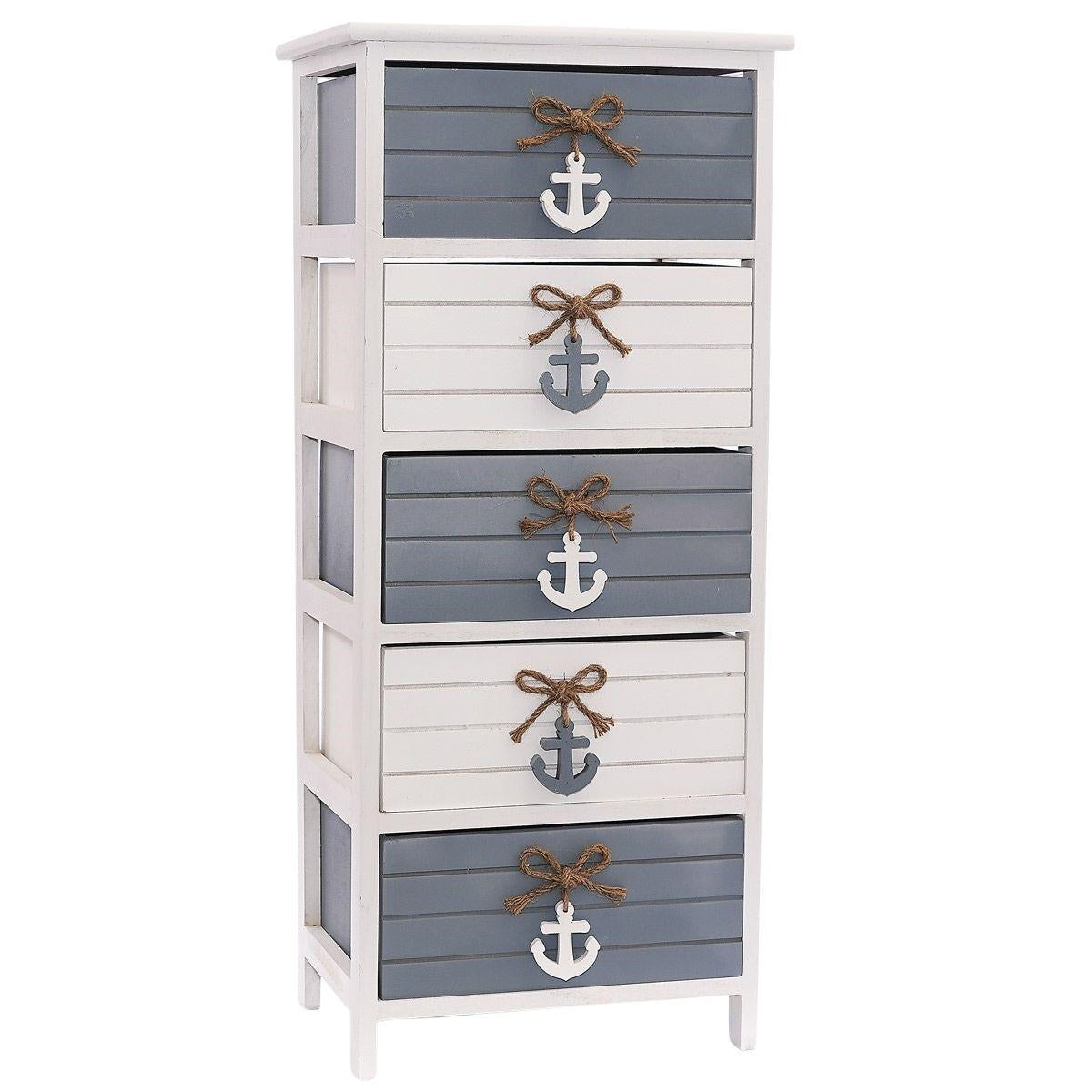Cassettiera bicolore in abete 40X29H90 - Milano 7 Arte e Design