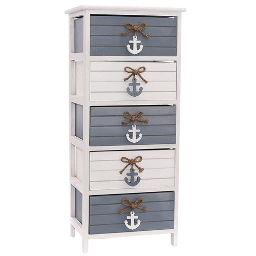 Cassettiera bicolore in abete 40X29H90 - Milano 7 Arte e Design