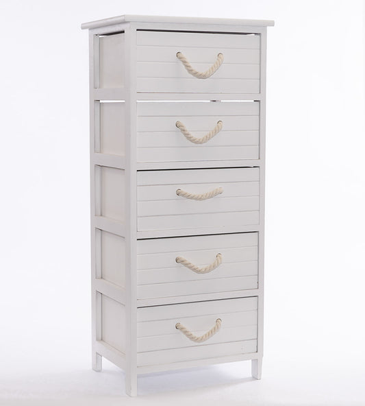 Cassettiera bianca in abete 40X29H90