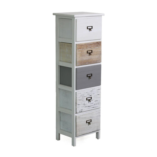 Cassettiera in legno di abete tricolor 30X24H97