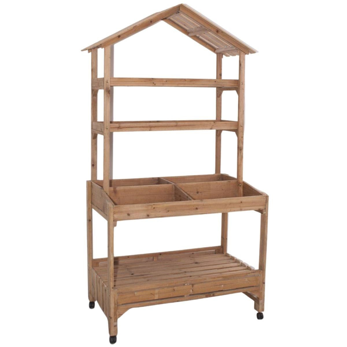 Carretto espositore in abete 100X60H192