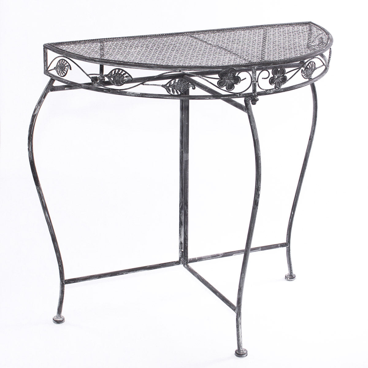 Consolle in metallo grigio anticato 75X36H74 - Milano 7 Arte e Design