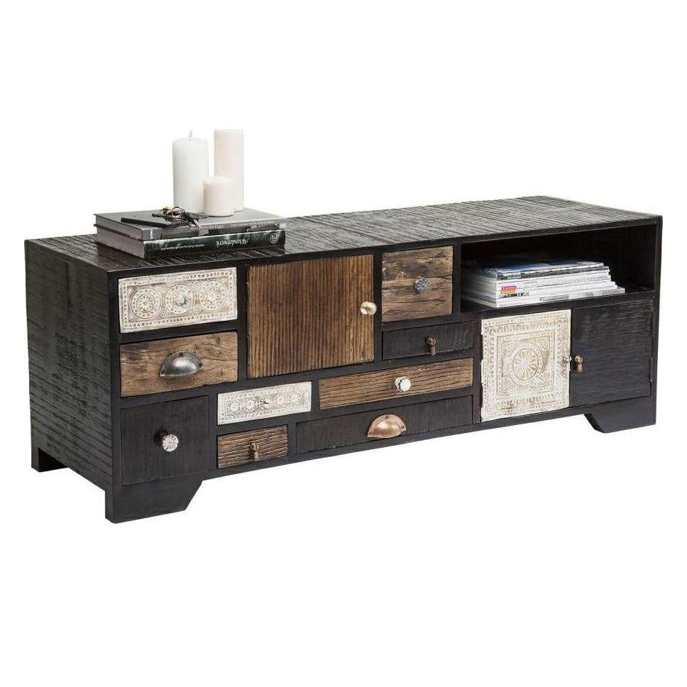 Mobile porta tv in mango scuro 140X40H50 - Milano 7 Arte e Design