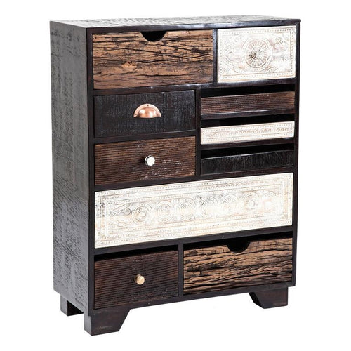 Cassettiera in mango scuro 80X40H100 - Milano 7 Arte e Design