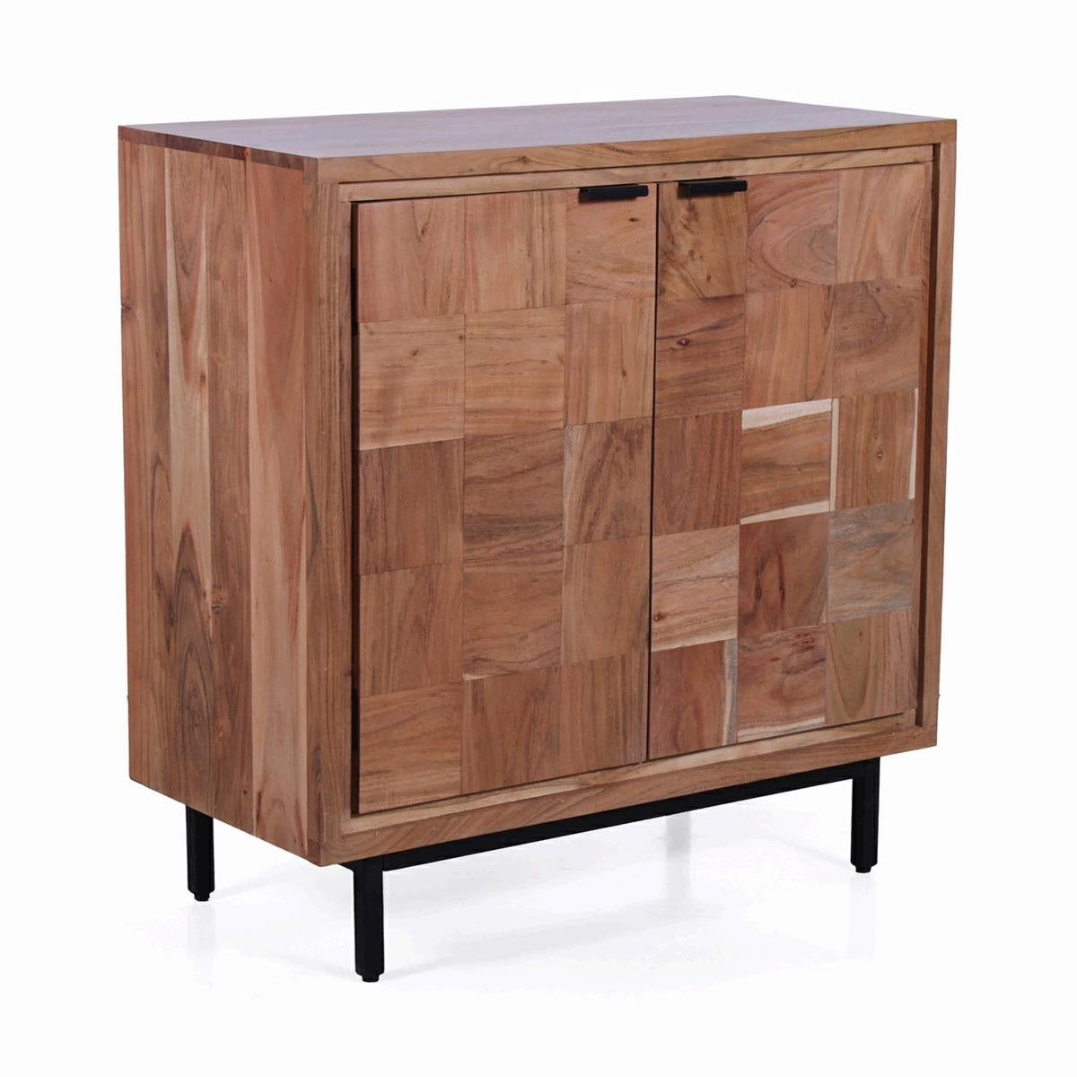 Credenza in legno di acacia naturale "Enzo" 88X40H91