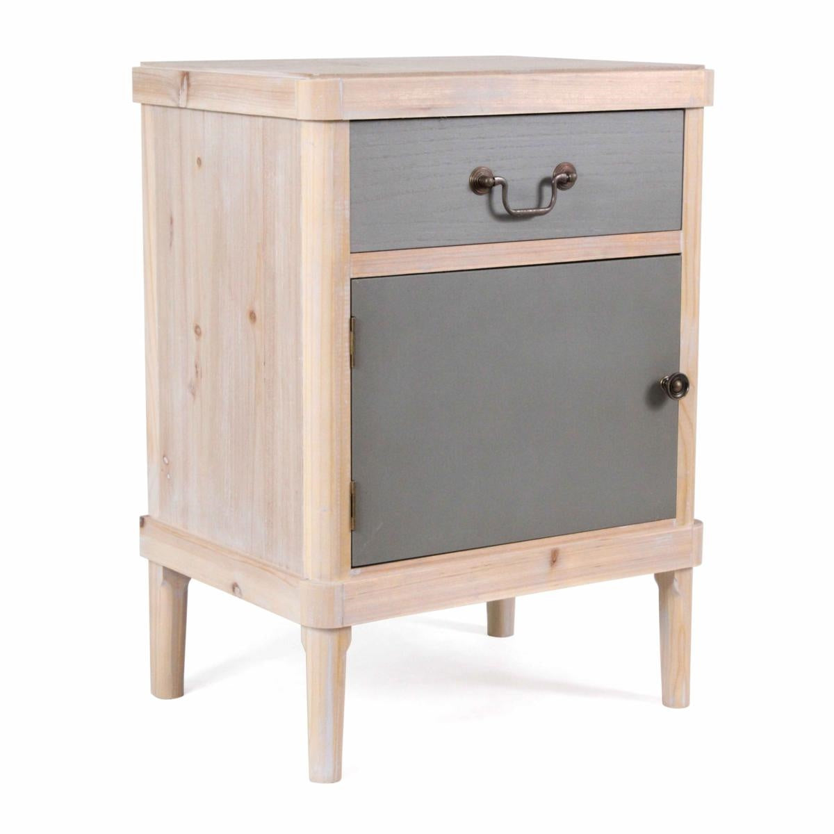 Comodino in legno di pino ed mdf "Elisabetta" 45X35H65