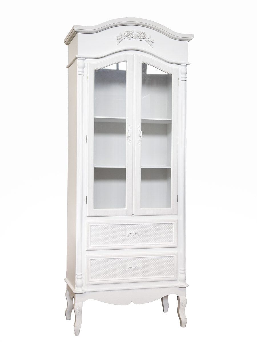 Vetrina bianca in pino 75X39H190