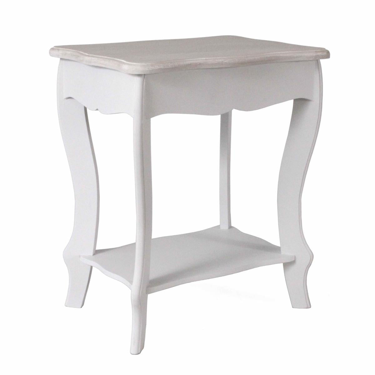 Tavolino da caffè in legno di pino bianco 40X30H46