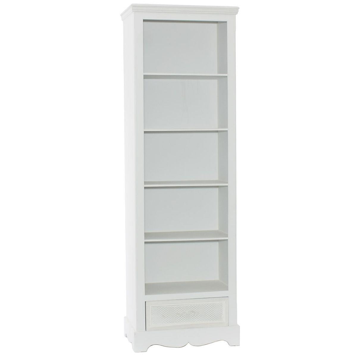 Libreria bianca classica 55X35H170 - Milano 7 Arte e Design