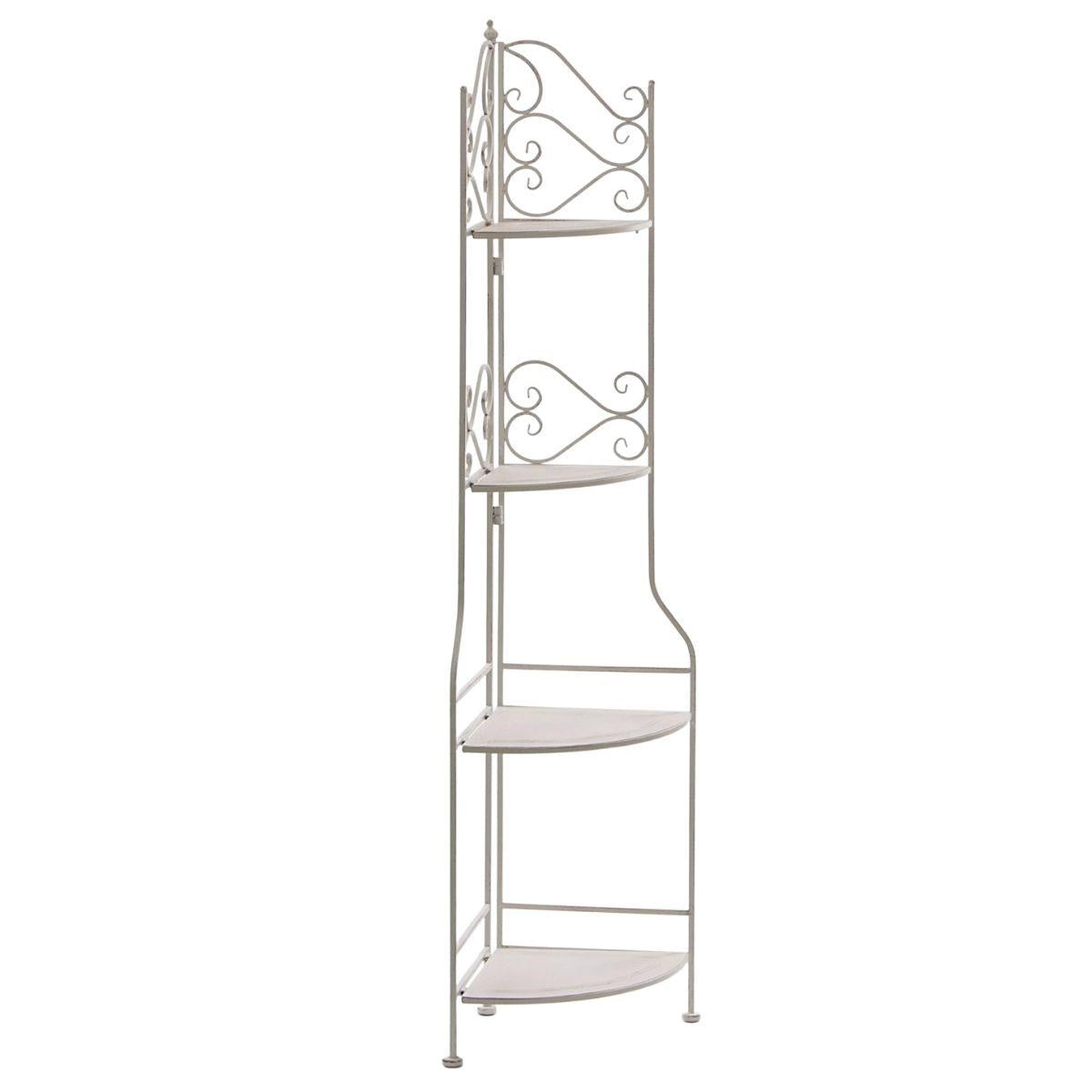 Angoliera in ferro bianco 46X32H160