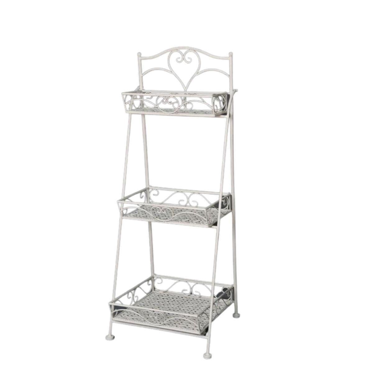 Scaffale a scaletta in metallo bianco 41X45H115
