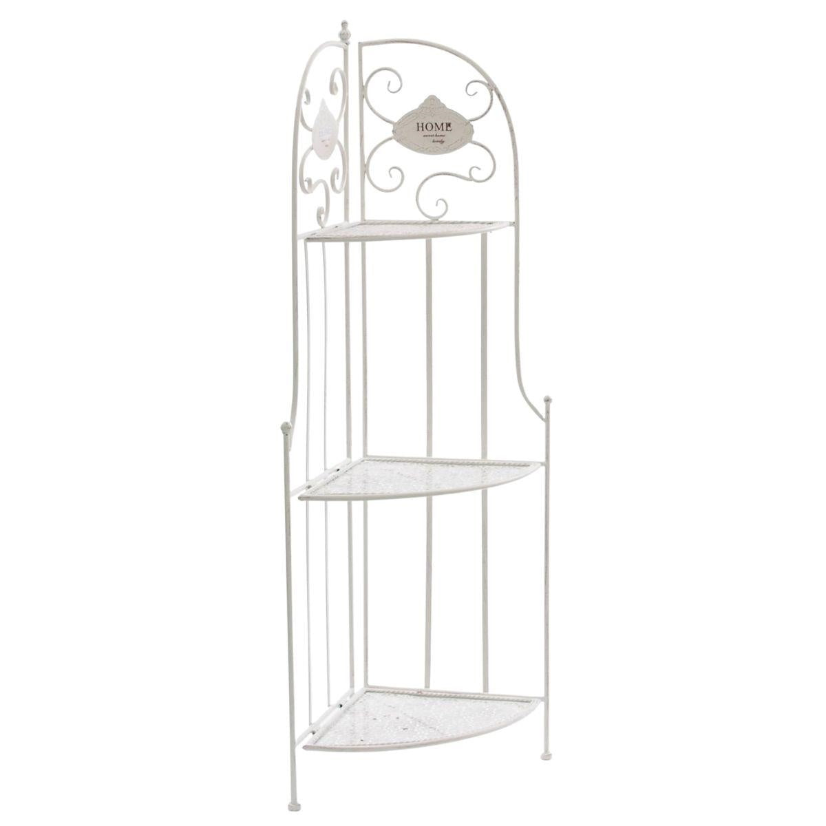 Angoliera in ferro bianco 48X33H127