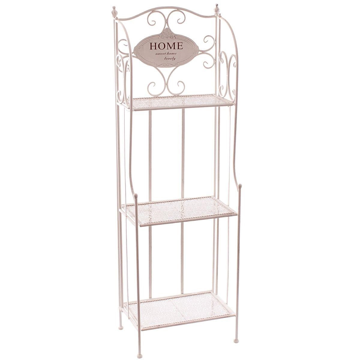 Etagere in metallo bianco 40X25H124