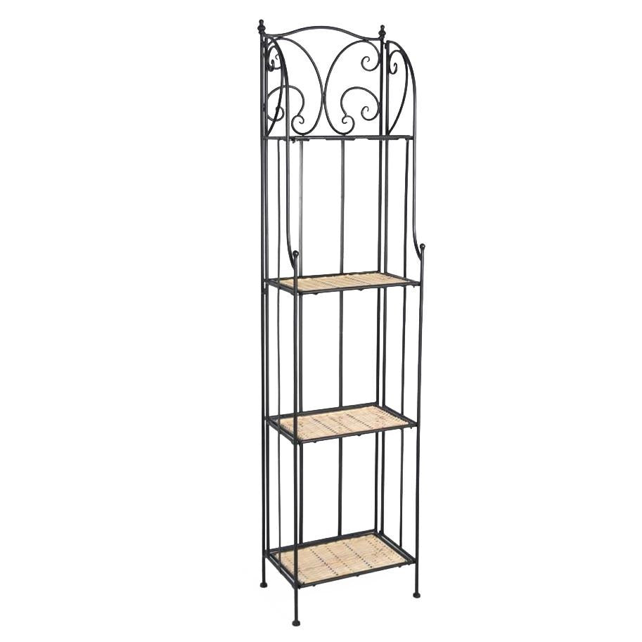 Etagere in ferro e vimini 38X25H162