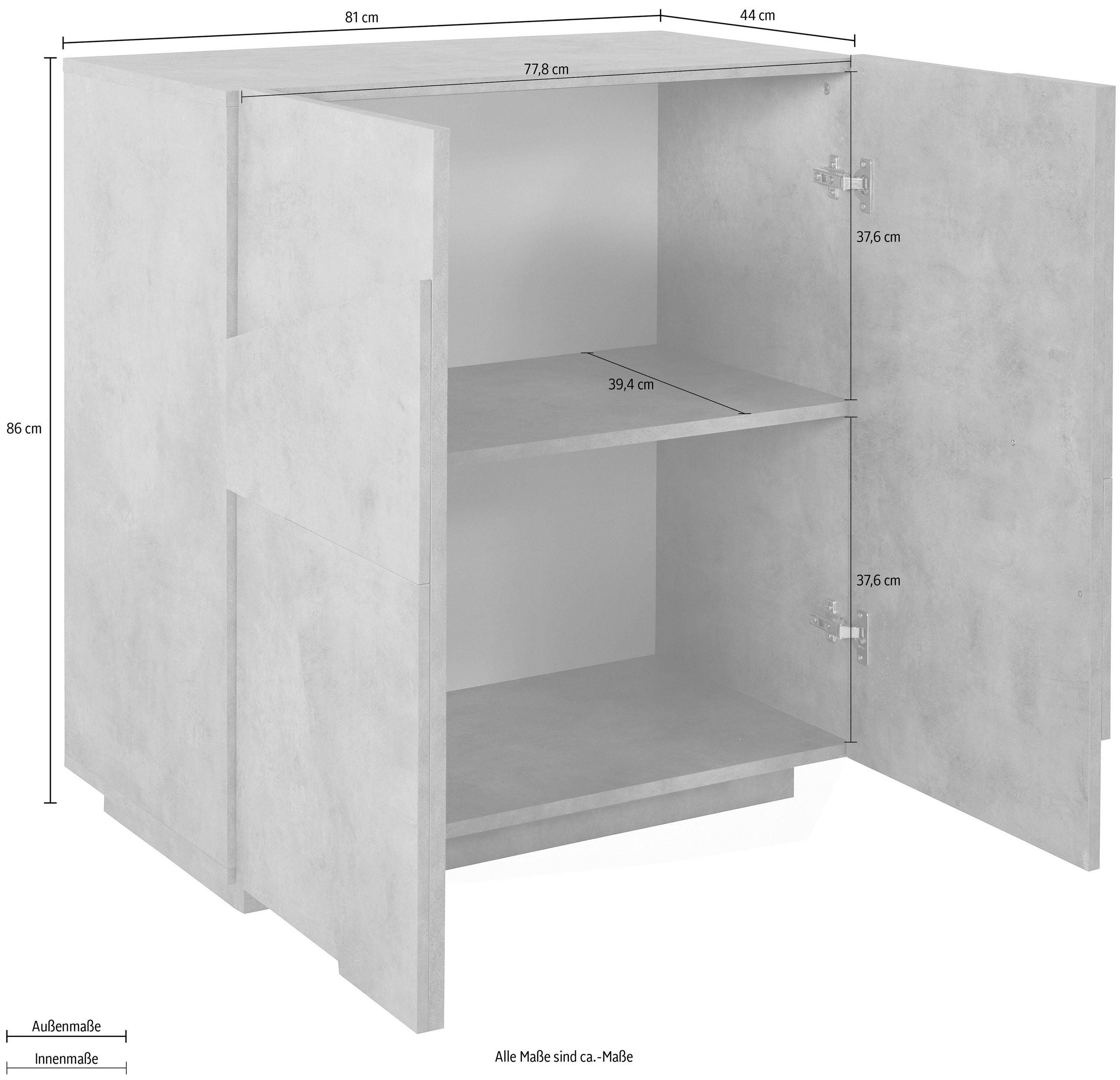 Credenza PING 80 cm 2 ante battenti - Milano 7 Arte e Design