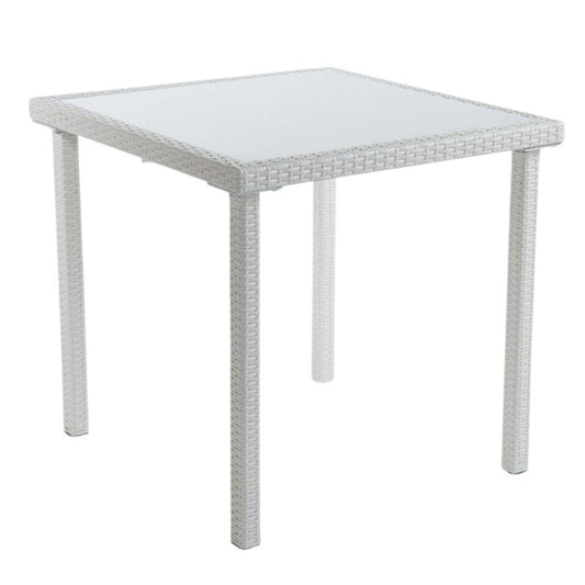 Tavolo da pranzo in polirattan 80X80H75