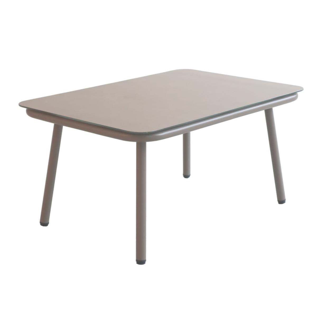 Tavolino in alluminio e ceramica "Pula" 80X55H40