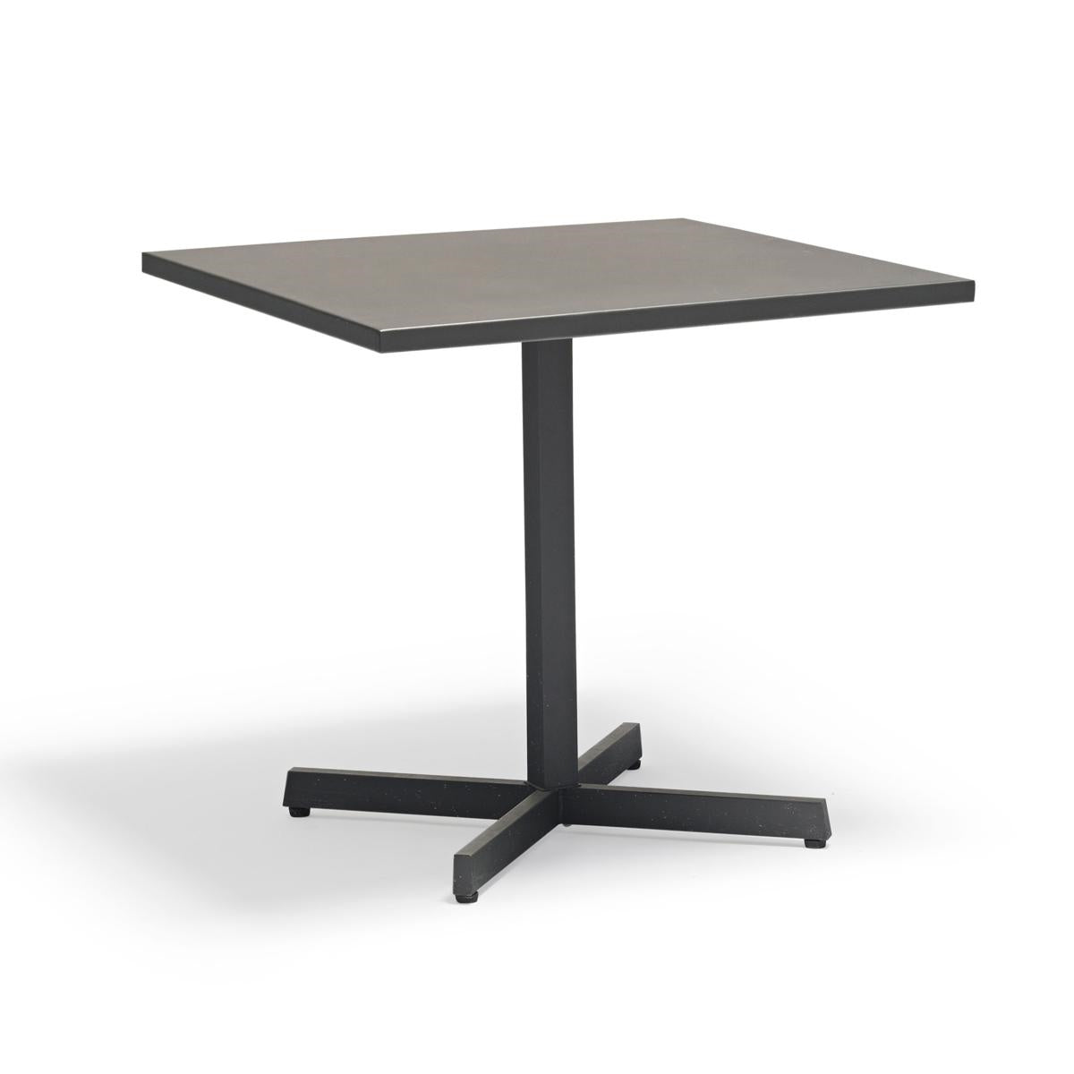 TAVOLO ARES QUADRATO PIANO RIBALTABILE ACCIAIO COLORE ANTRACITE CM 70X70H74