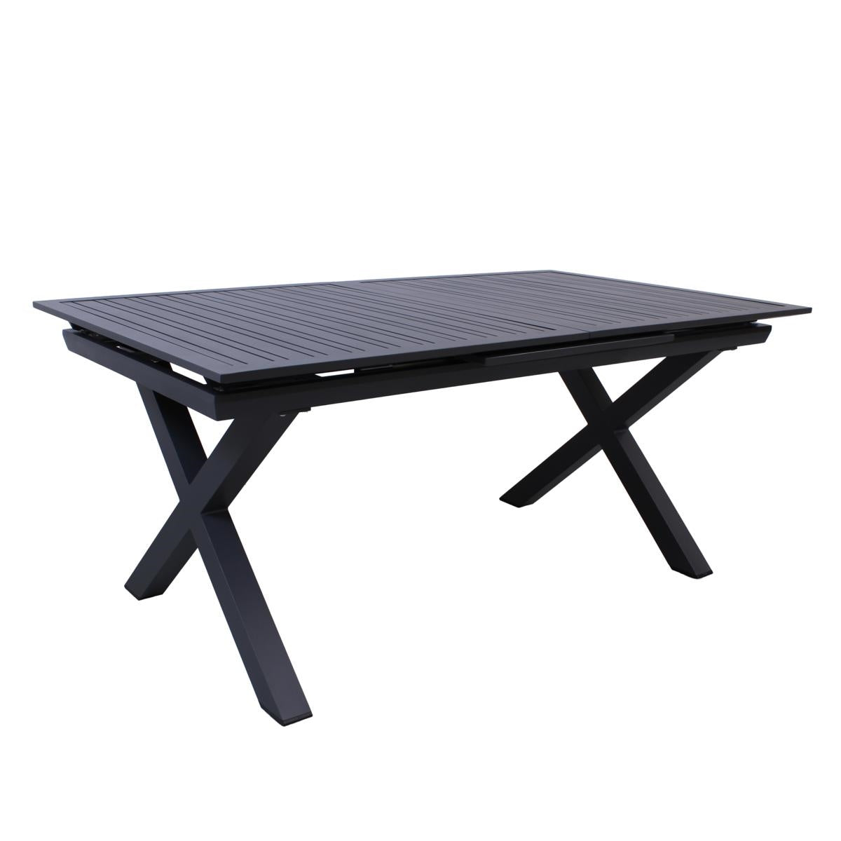 TAVOLO APOLLO ALLUNGABILE IN ALLUMINIO COLORE ANTRACITE CM 180-240X100H75